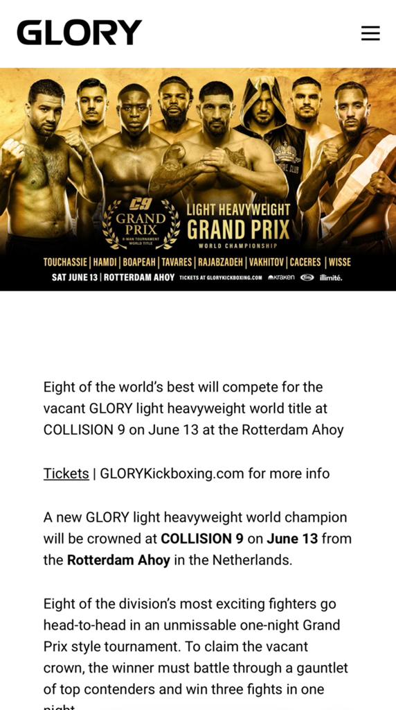 Glory 2 kaartjes collision 9 gold vak 115 rij 7, Tickets en Kaartjes, Theater | Musical, Twee personen