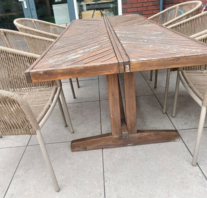 Houten tuintafel Ikea, Tuin en Terras, Ophalen, Gebruikt, Rechthoekig, Hout