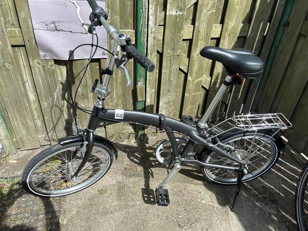 Opvouwbare fiets met 6 versnellingen en bagagedrager, Velgrem, Versnellingen, Zo goed als nieuw, Dames