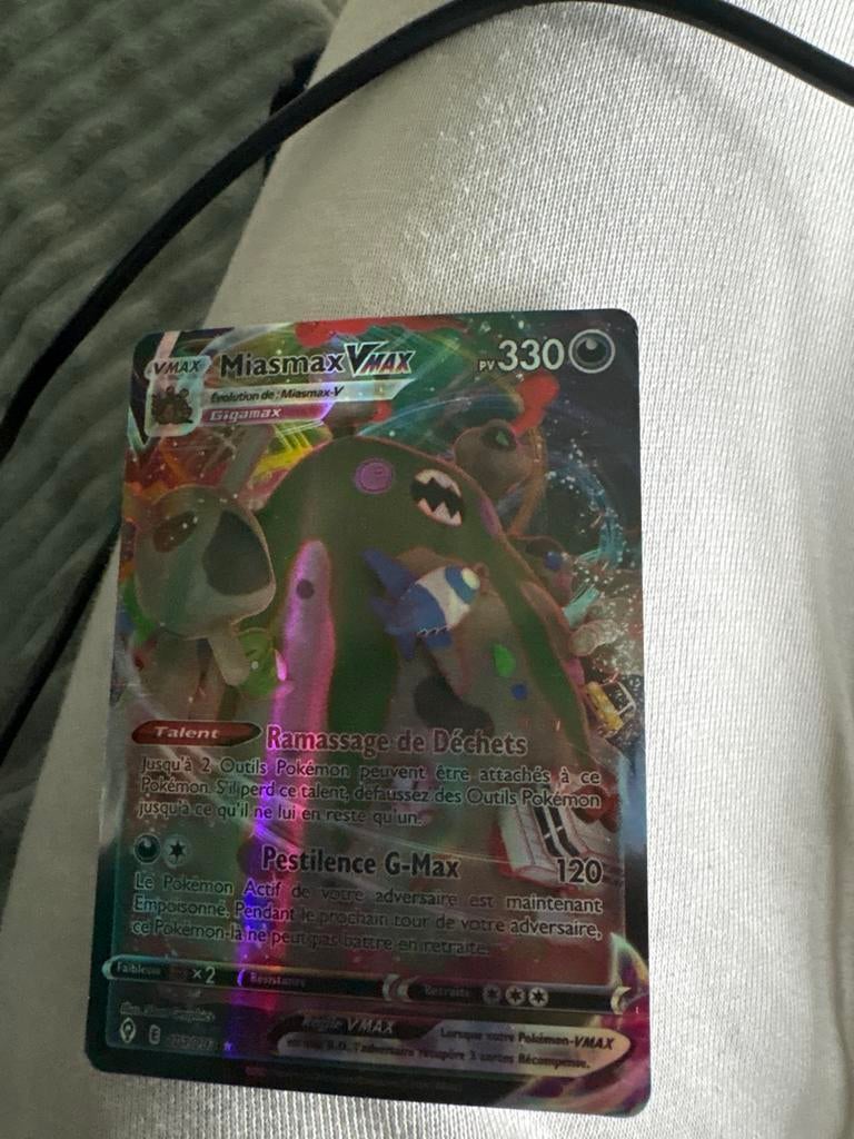 Miasmax VMAX Pokémon kaart, Ophalen, Gebruikt, Losse kaart, Foil