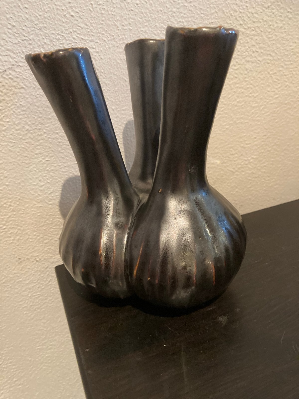 DK Tulpenvaas Grijs/Antraciet 16cm Hoog - Geen Schade, Ophalen of Verzenden
