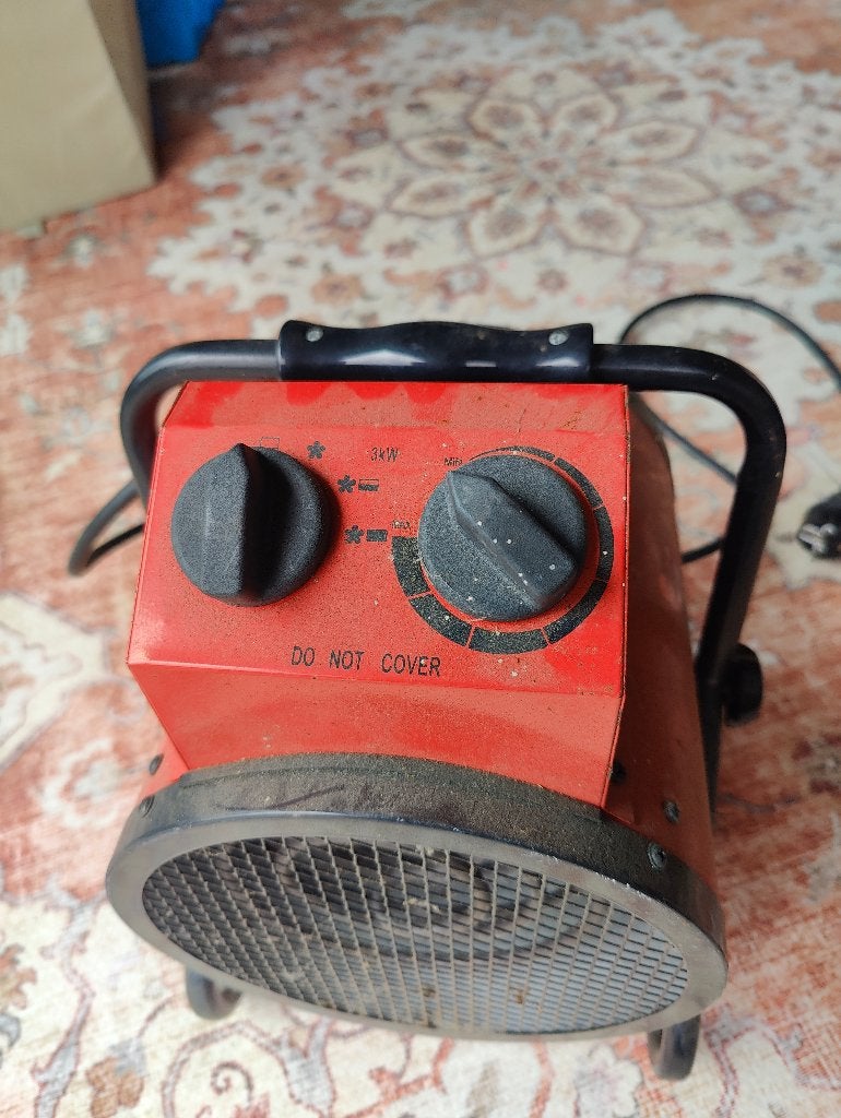 Elektrische Ventilatorkachel 3000w, Doe-het-zelf en Verbouw, Verwarming en Radiatoren, Ophalen, 30 tot 80 cm, Gebruikt, Overige typen