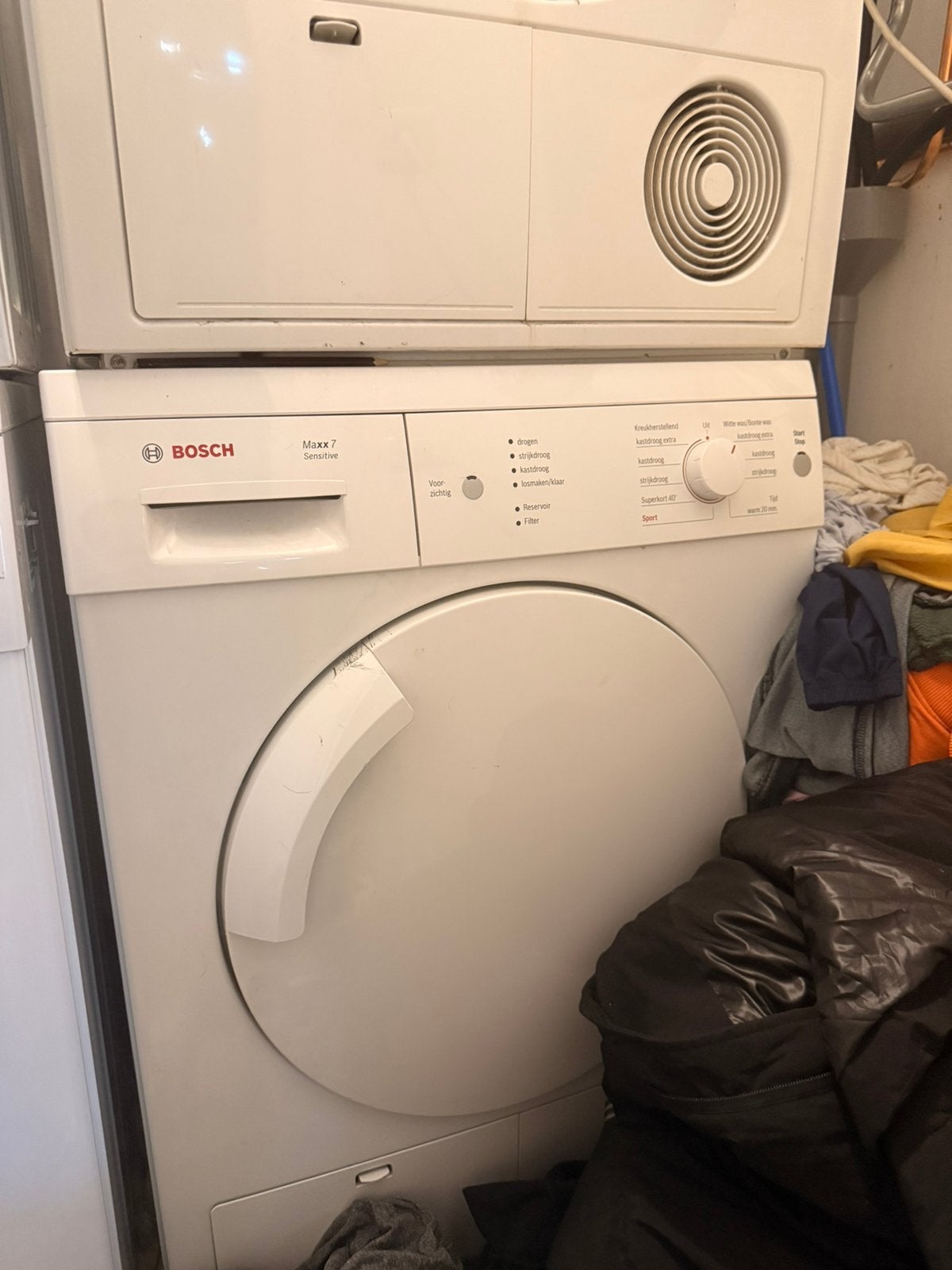 Bosch wasmachine & droger (moet nu weg!), Witgoed en Apparatuur, Wasdrogers, Ophalen, Gebruikt, Condens, 85 tot 90 cm