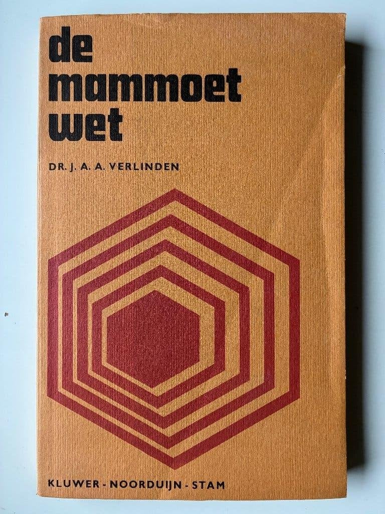 De mammoet wet, Maatschappij en Samenleving, Ophalen of Verzenden, Zo goed als nieuw, J.A.A. Verlinden