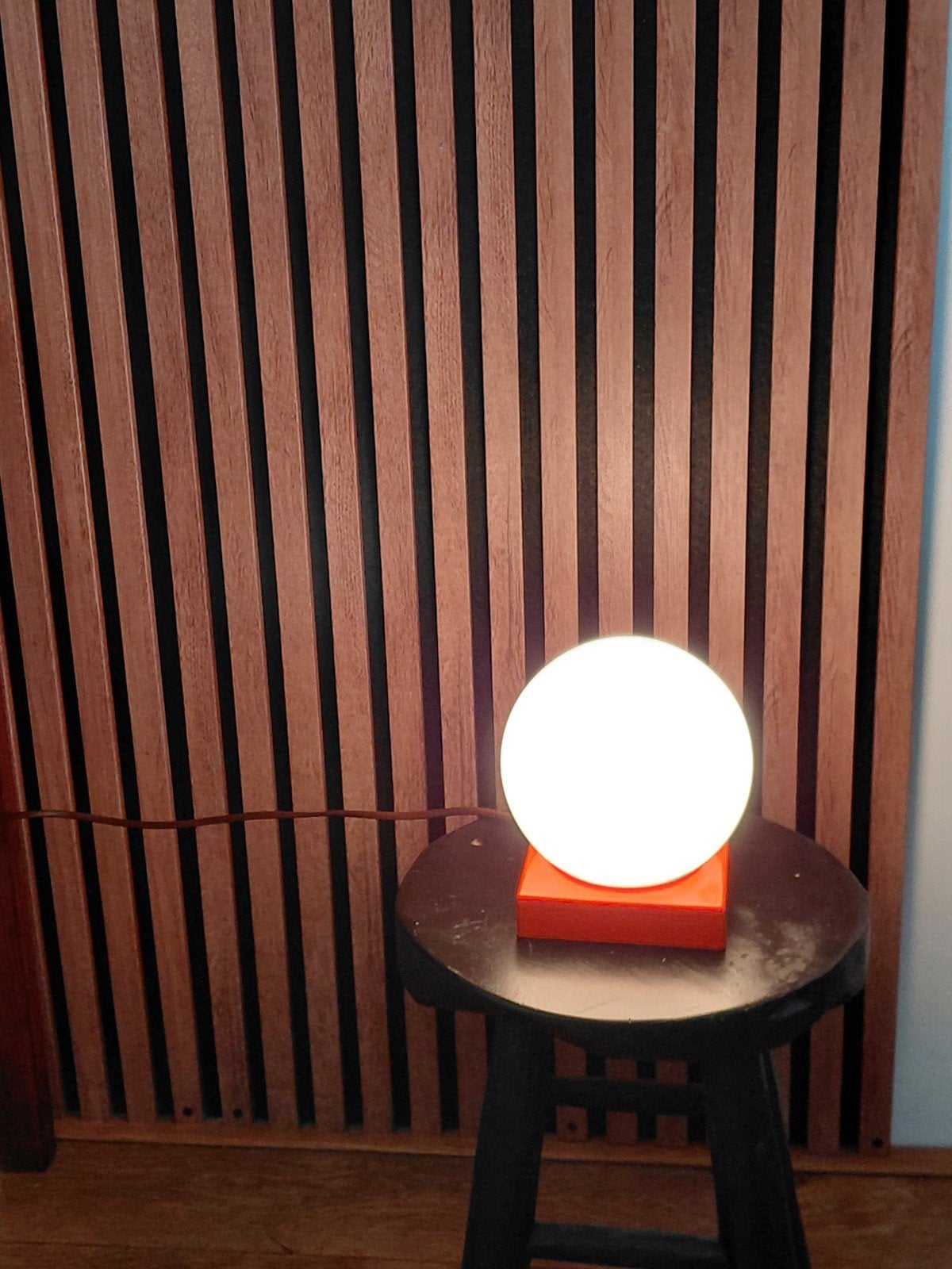 Retro Oranje Kubus Plafondlamp Space Age Jaren '70 Melkglas, Ophalen of Verzenden, Huis en Inrichting