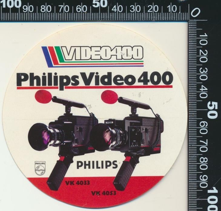 Sticker: Philips - Video 400, Ophalen of Verzenden, Zo goed als nieuw, Bedrijf of Vereniging
