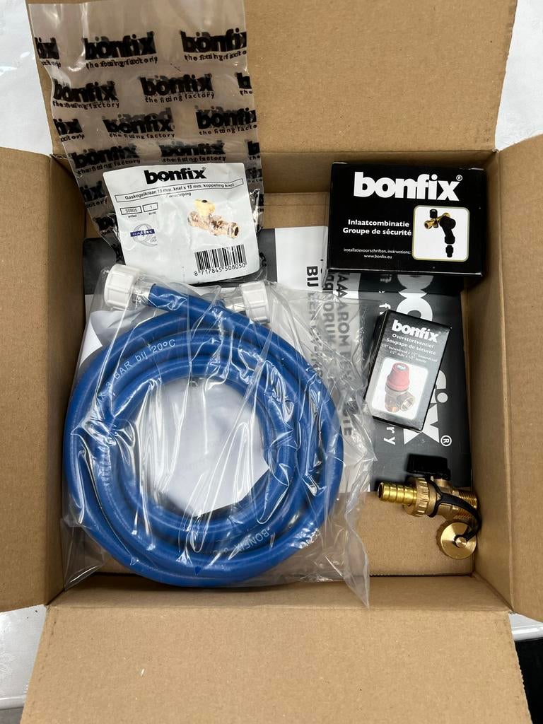 Bonfix Installatiepakket: Gaskogelkraan, Inlaatcombinatie, S, Ophalen of Verzenden, Nieuw, Overige typen