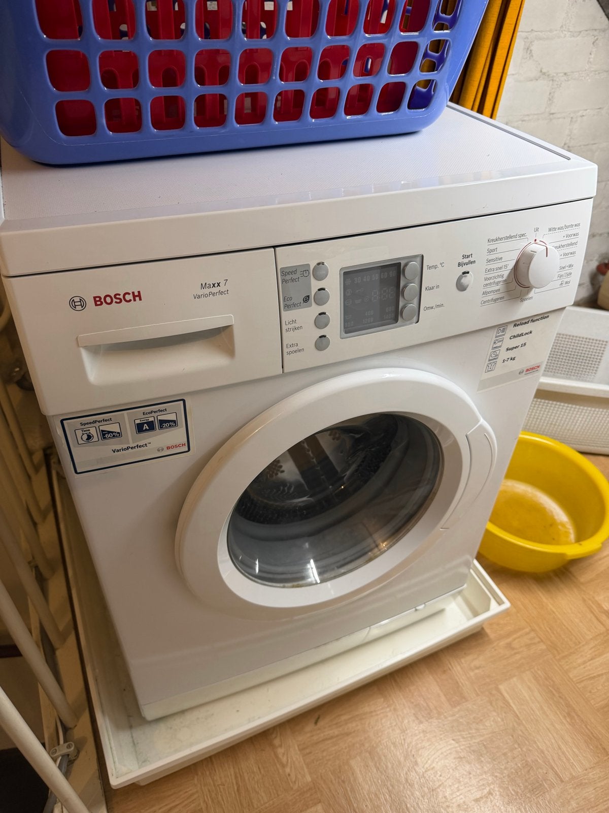 Bosch Maxx 7 VarioPerfect Wasmachine - Uitstekende Staat, Ophalen, Zo goed als nieuw, 85 tot 90 cm, 1200 tot 1600 toeren