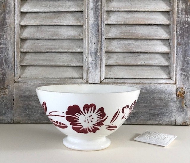Digoin Sarreguemines grote bowl kom café au lait vanaf 1974, Antiek en Kunst, Ophalen of Verzenden