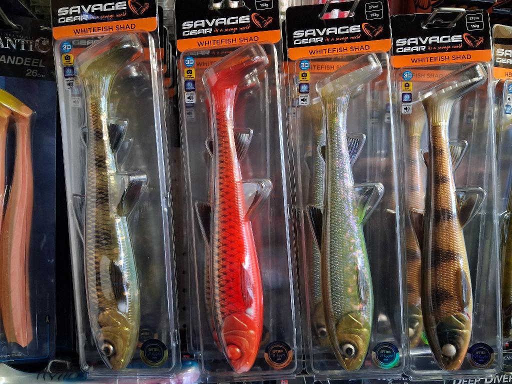 Partij GROTE Savage Gear Shads (Herring V2 en Whitefish), Tinstraat, Savage Gear, Overige typen, Nieuw