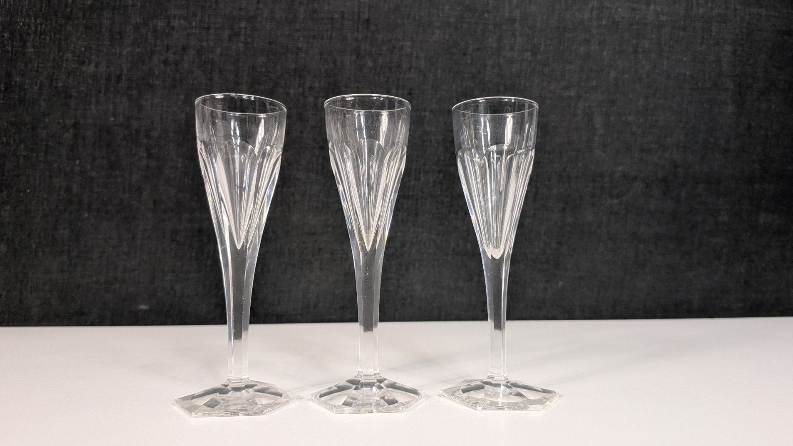 Val Saint Lambert kristallen glazen – set van 3, Antiek en Kunst, Ophalen of Verzenden