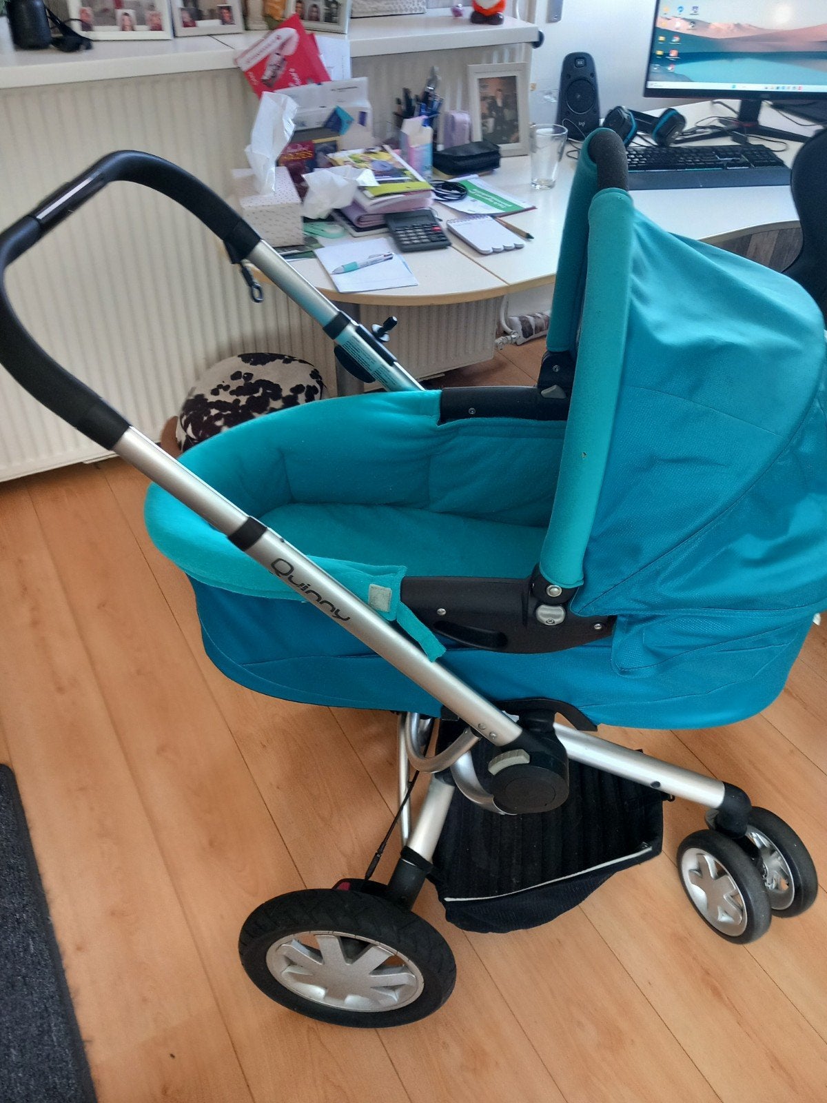 Quinny kinderwagen - Turquoise, Ophalen of Verzenden, Gebruikt, Kinderwagen, Quinny