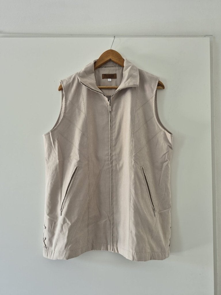 Gilet Fanztex maat XL dames - beige, Fanztex, Beige, Maat 46/48 (XL) of groter, Ophalen of Verzenden