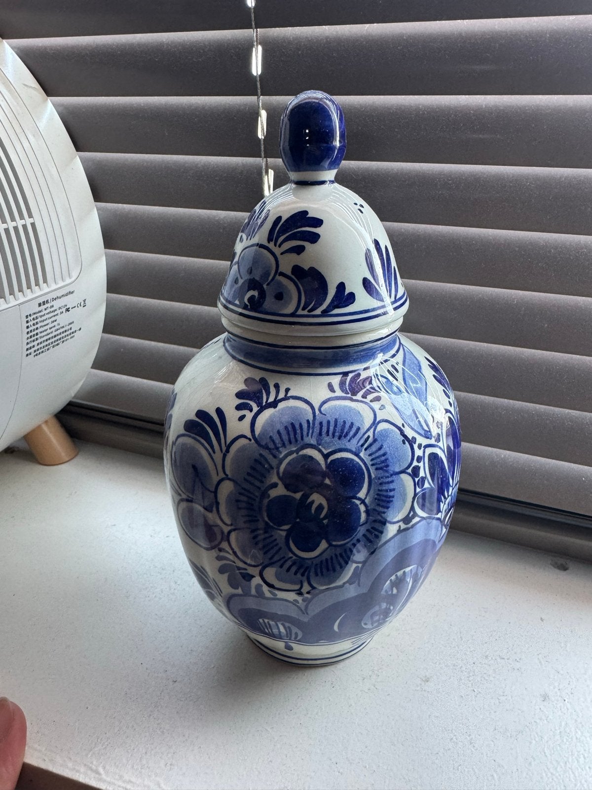 Delfts Blauw gemberpot en vazen - Handgeschilderd Holland, Ophalen