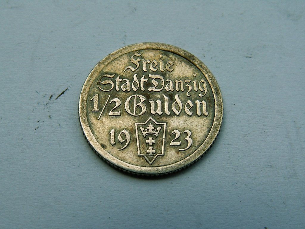 Duitsland - DANZIG.  1/2 Gulden - 1923, Verzenden, Duitsland, Losse munt, Zilver