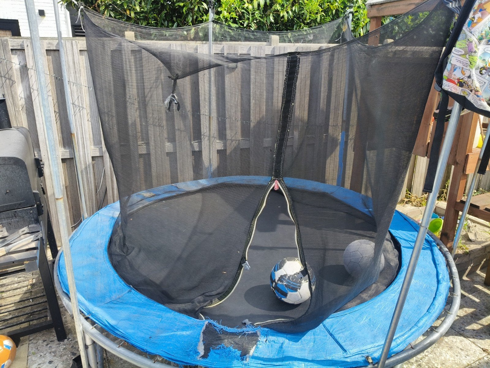 Gebruikte trampoline met veiligheidsnet, Ophalen of Verzenden, Gebruikt