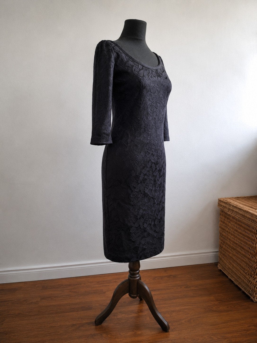 Vanilia Elegante Zwarte Stretch Kanten Jurk 36 WP200, Vanilia, Zwart, Nieuw, Ophalen of Verzenden