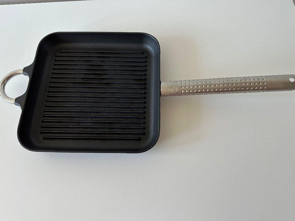 Bodum gietijzeren grillpan, Gietijzer, Overige typen, Ophalen of Verzenden, Zo goed als nieuw