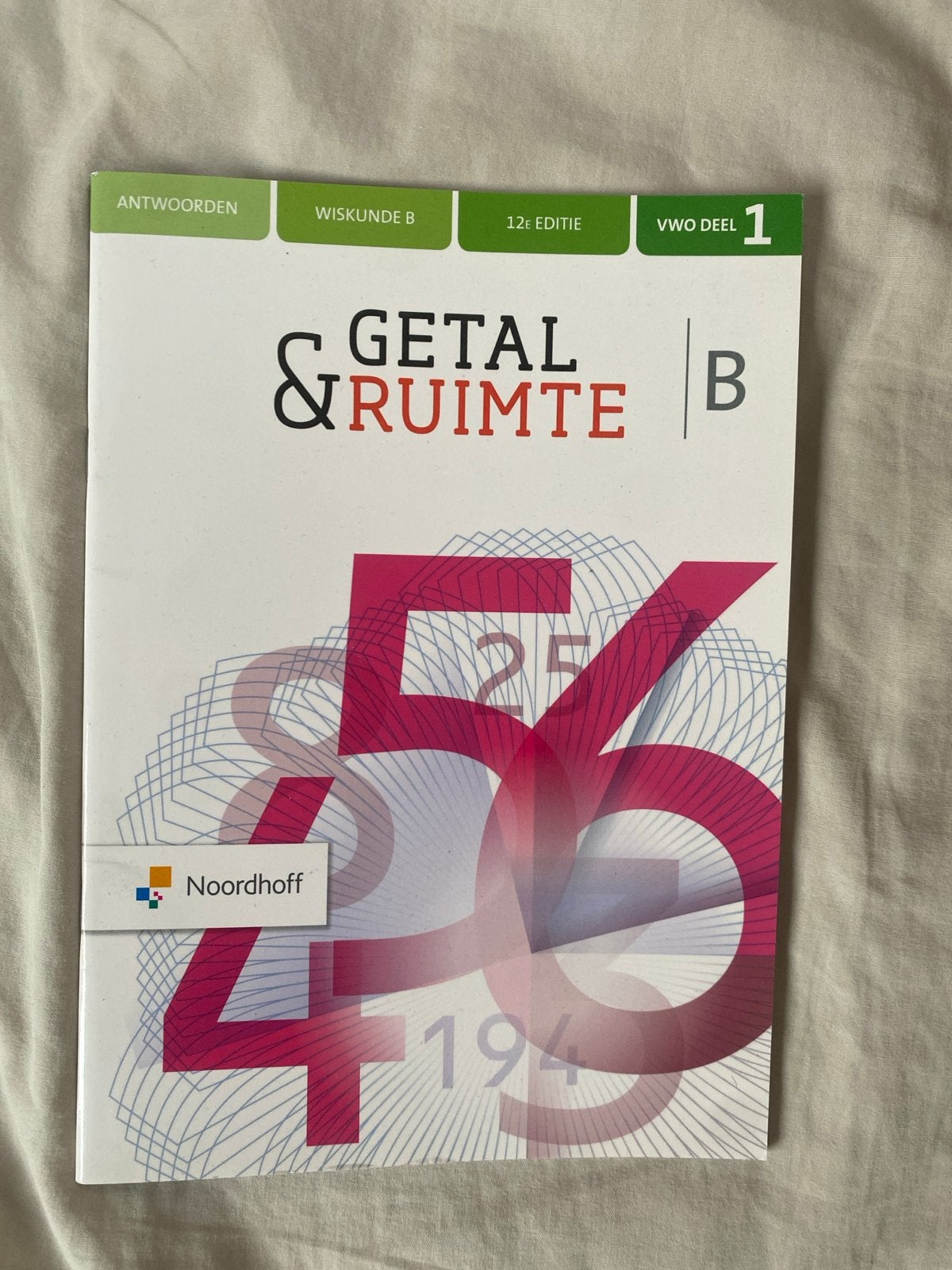 Getal & Ruimte Wiskunde B VWO Deel 1 Antwoorden 12e editie, Boeken, Ophalen of Verzenden, Nieuw, VWO, Wiskunde B