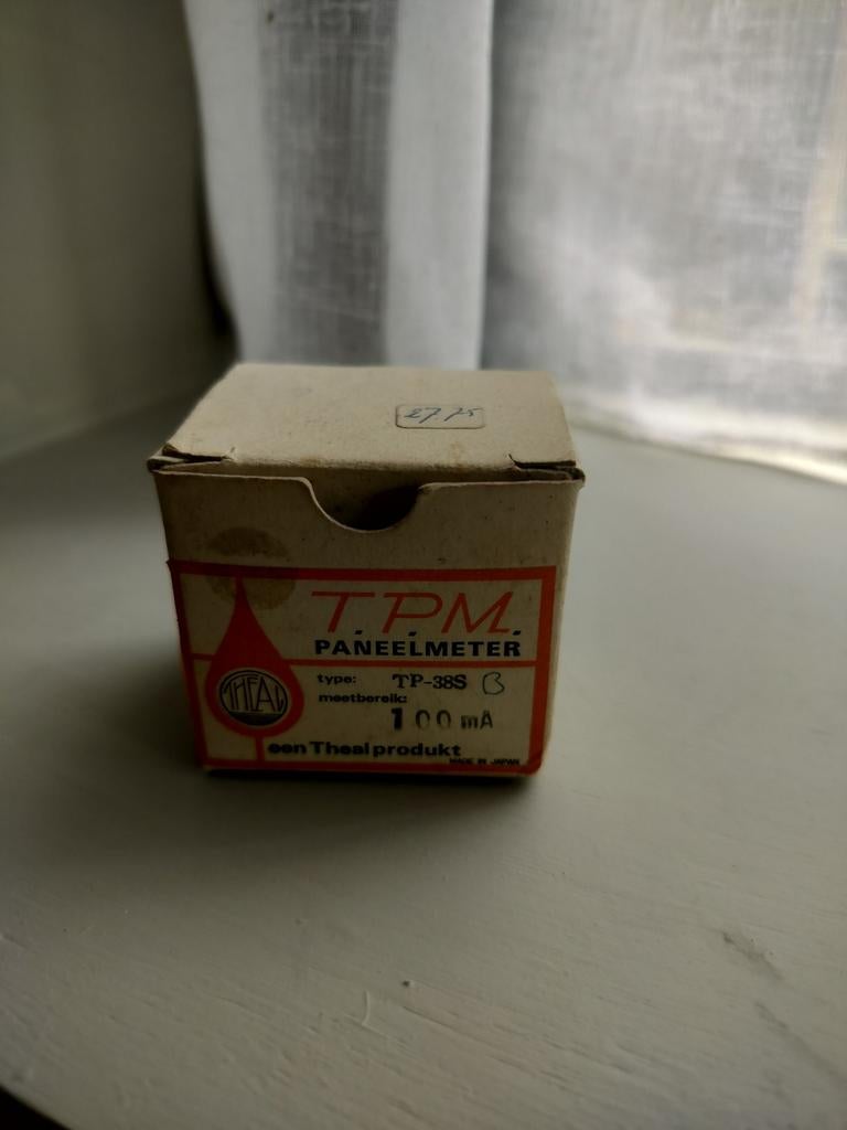 Vintage TPM Paneelmeter TP-38S 100mA - Nieuw in doos, Ophalen of Verzenden