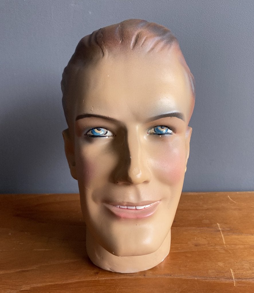 30 40 jaren nr 2 mooi mannequin heren GIPSEN hoofd, Verzamelen, Ophalen of Verzenden, Gebruikt