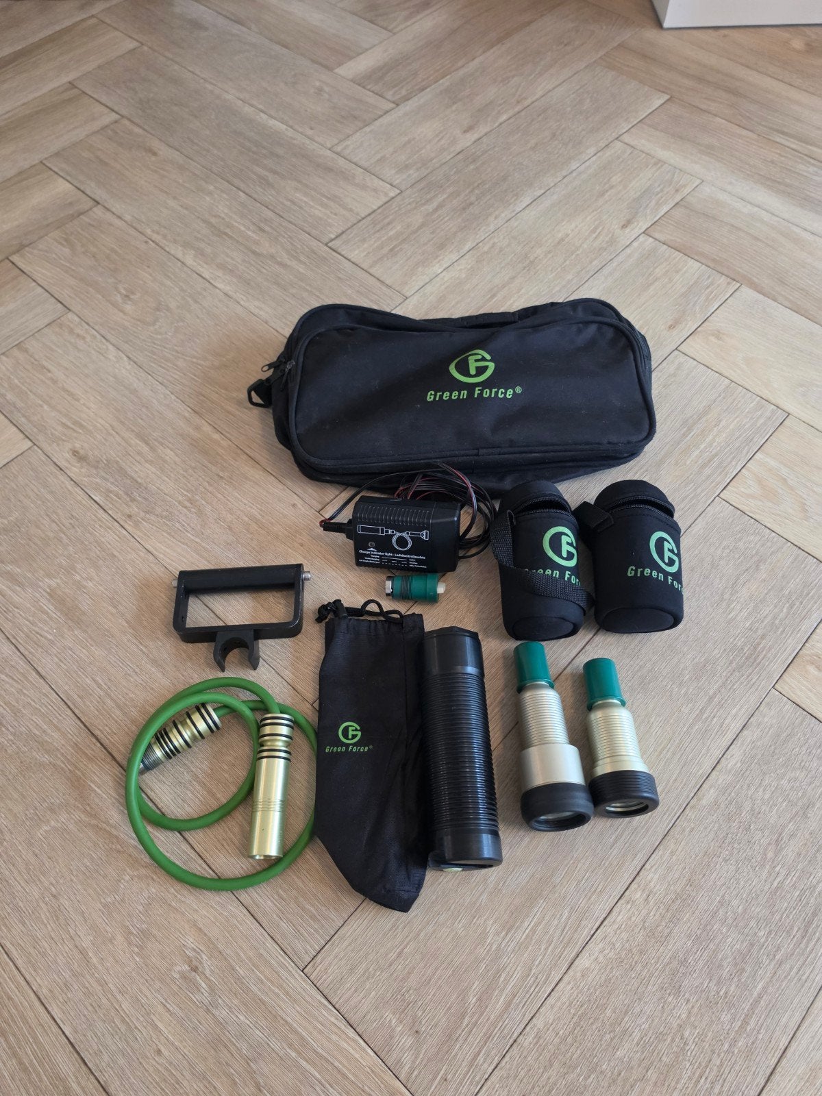 Green Force Flexi 2 met HID 50 en 75 compleet, Watersport en Boten, Duiken, Ophalen of Verzenden, Gebruikt, Duiklamp