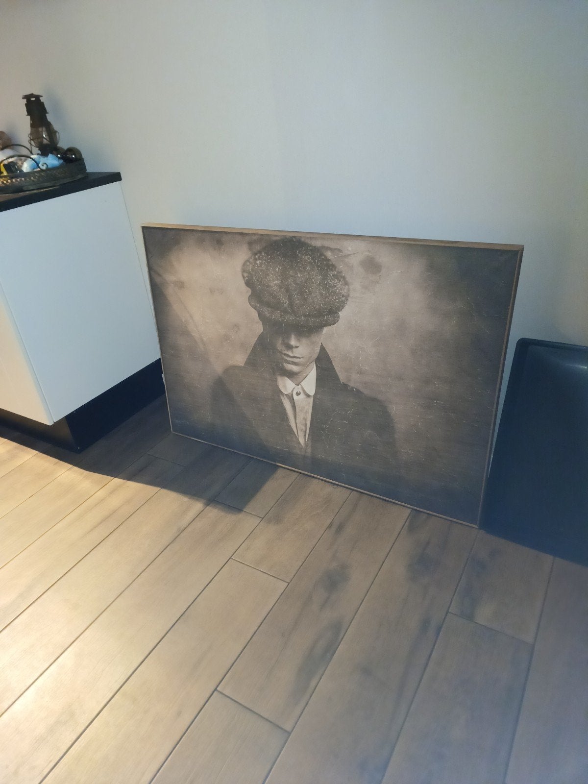 Schilderij Peaky Blinders - Thomas Shelby Portret, Film, Hout, Op houten frame, Ophalen of Verzenden