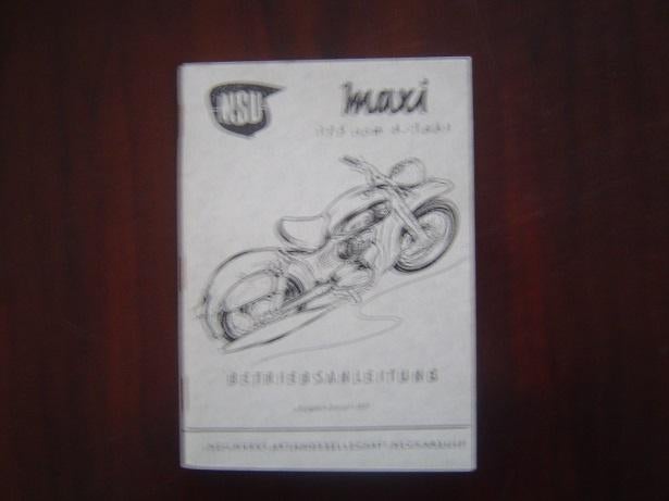 NSU Maxi 1957 175cc  motorrad betriebsanleitung, Ophalen of Verzenden, Overige merken