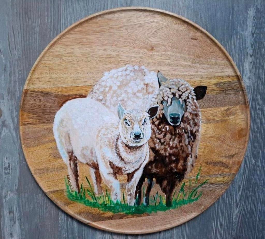 Houten borden, toekan, schaap,bloesem, kikker, Ophalen of Verzenden