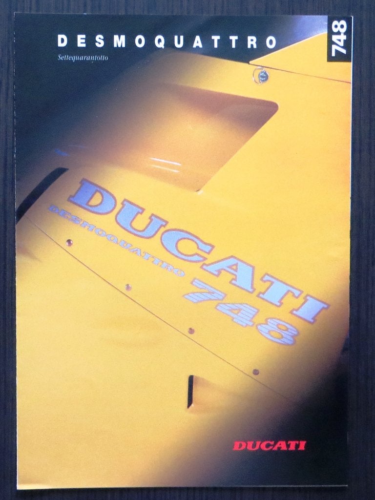 Folder Ducati 748 Biposto + SP - 1994 - 4 blz (Engels/Duits), Motoren, Verzenden, Ducati