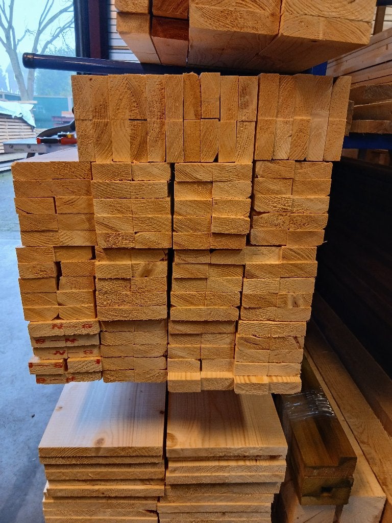 Vuren latten, panlatten, lat, tengels, 2,1 x 4,8 x 300 cm, Doe-het-zelf en Verbouw, Hout en Planken, Ophalen, Minder dan 25 mm