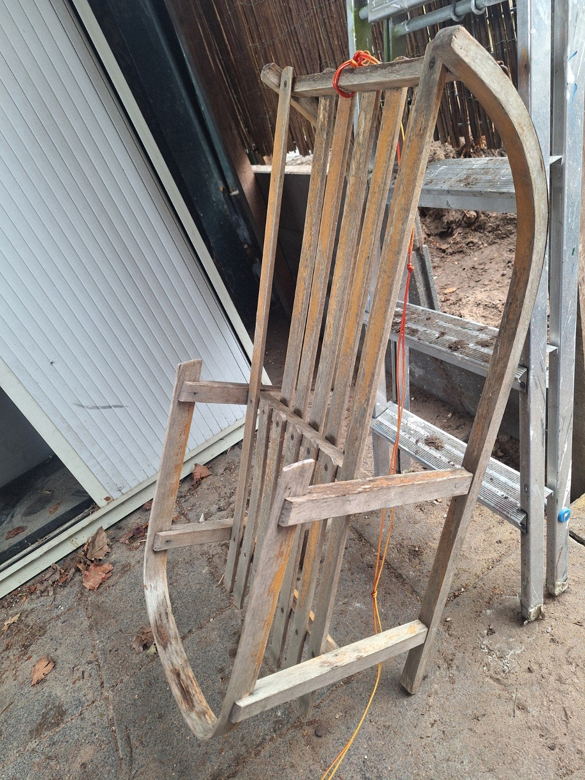 Slee, Ophalen, Rugleuning, Gebruikt, Hout