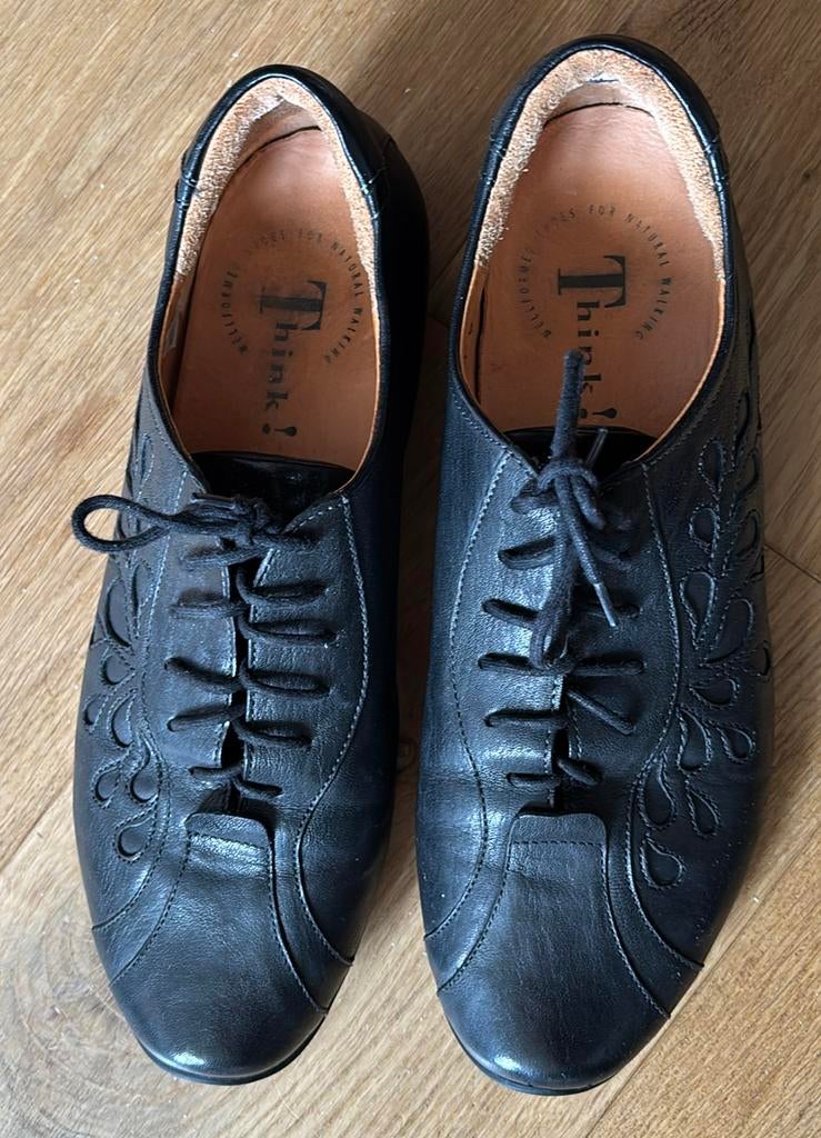 Think schoenen 40,5, Schoenen met lage hakken, Zwart, Ophalen of Verzenden, Zo goed als nieuw