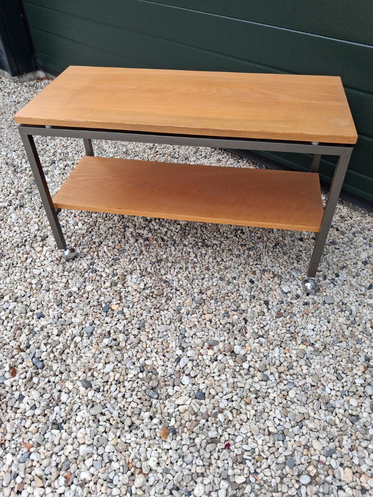 Leuke jaren 70 retro tv radio tafel, Ophalen, Gebruikt, 25 tot 50 cm, Rechthoekig