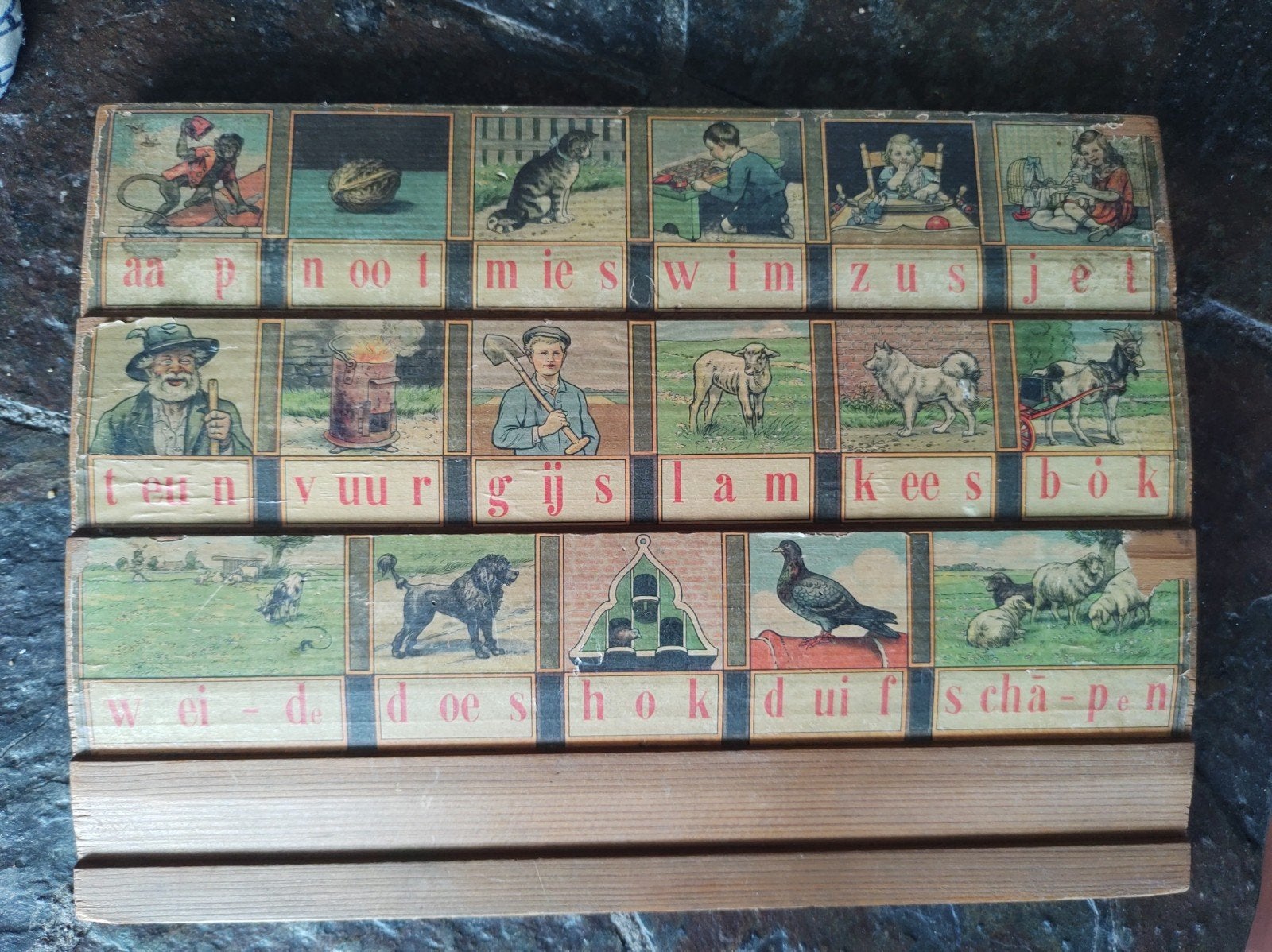 Vintage houten aap noot Mies plankje, Antiek en Kunst, Ophalen of Verzenden