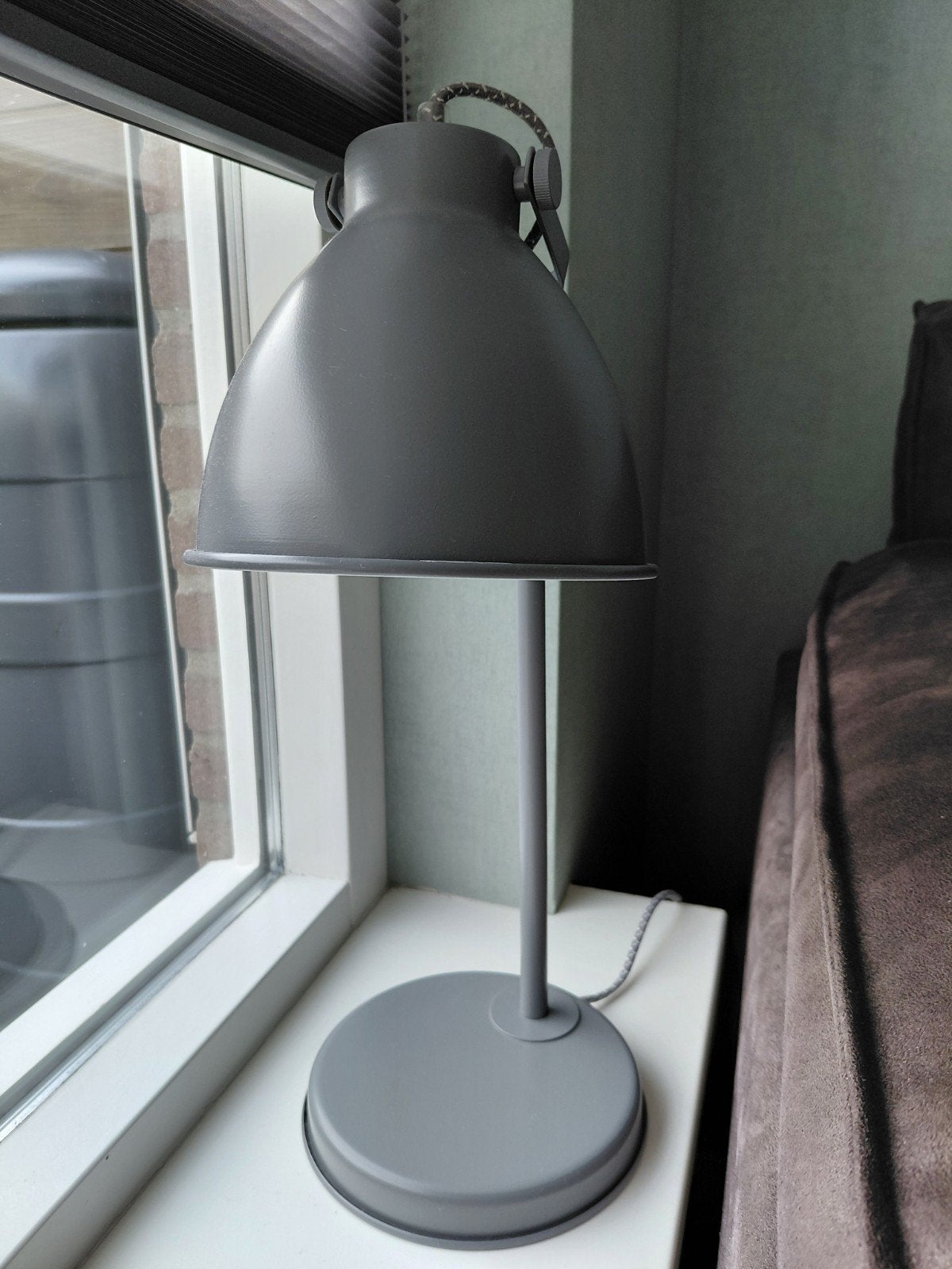 Tafellamp grijs ikea, Ophalen, Met kap, Zo goed als nieuw, Grijs