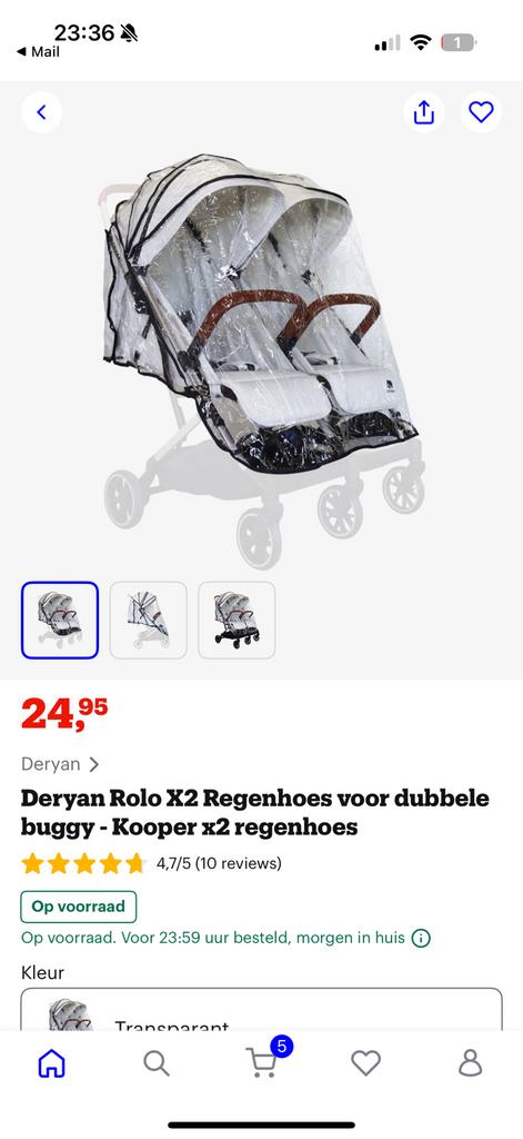 Deryan rolo regenhoes, Ophalen of Verzenden, Zo goed als nieuw, Regenhoes