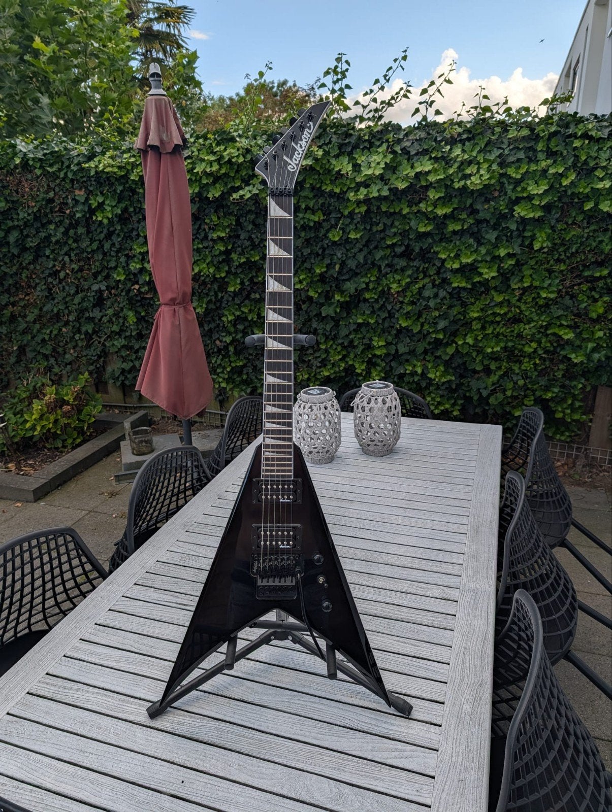 Jackson JS32 King V AH Gloss Black, Ophalen of Verzenden, Gebruikt, Solid body, Overige merken