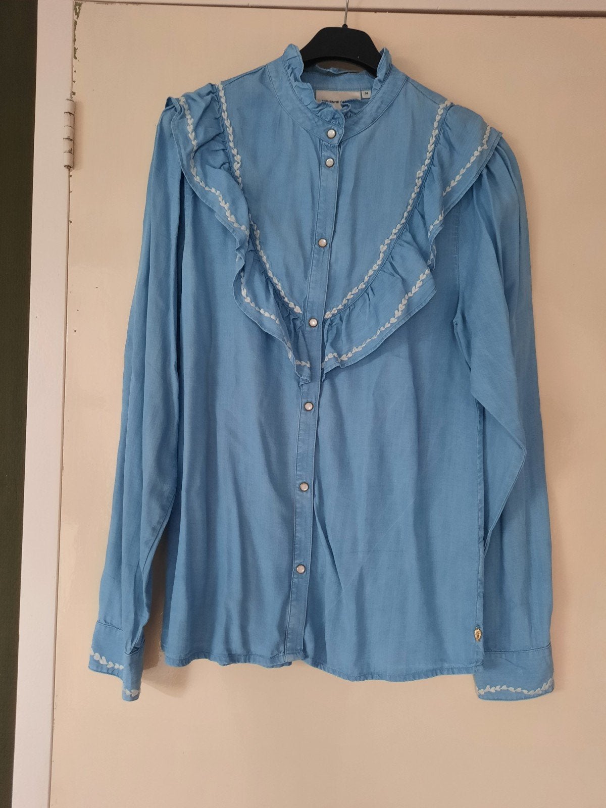 Fabienne Chapot spijkerblouse maat 36, Kleding | Dames, Blauw, Ophalen of Verzenden, Zo goed als nieuw, Fabienne Chapot