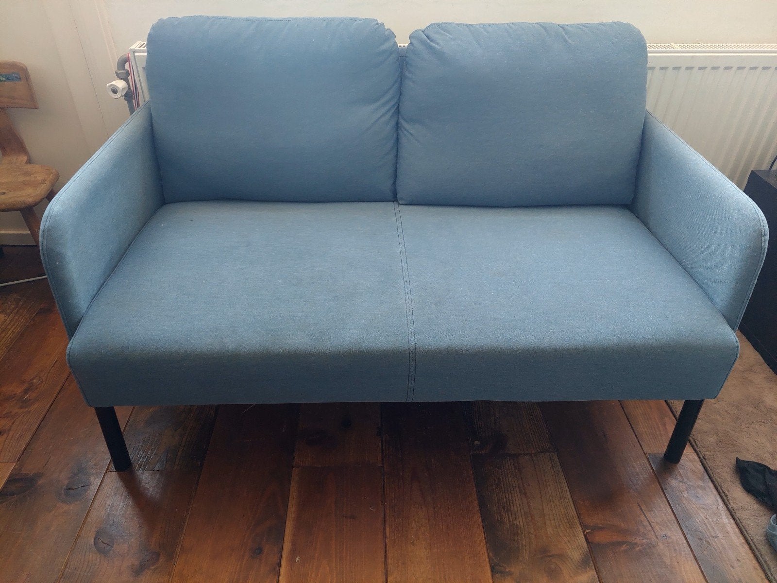 IKEA GLÖSTAD blauwe 2-zitsbank, Huis en Inrichting, Ophalen, Modern, Compact, Gebruikt, Tweepersoons