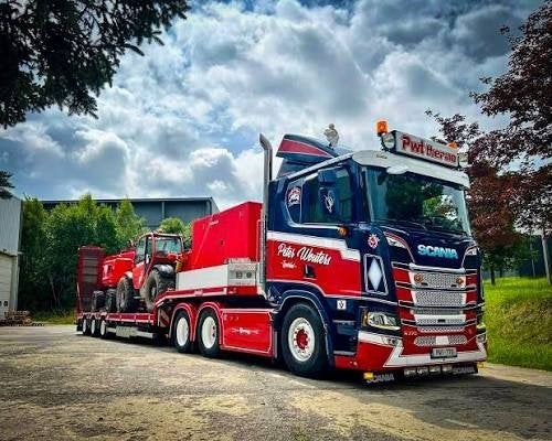 WSI SCANIA  R FLAT ROOF SLEEPER CAB + SEMI LOWLOADER  PWT, Ophalen of Verzenden, Nieuw, Bus of Vrachtwagen, Wsi