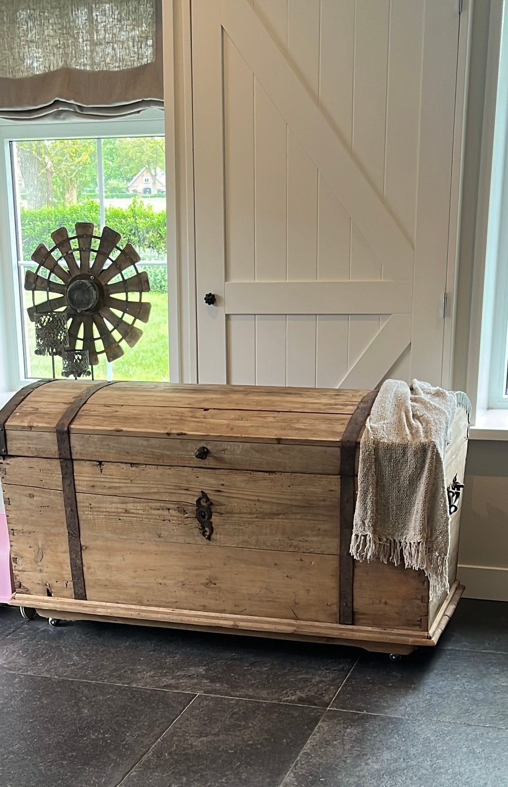 Prachtige landelijke dekenkist / opbergkist, Huis en Inrichting, Woonaccessoires | Kisten, Ophalen, 50 tot 100 cm, 50 tot 75 cm