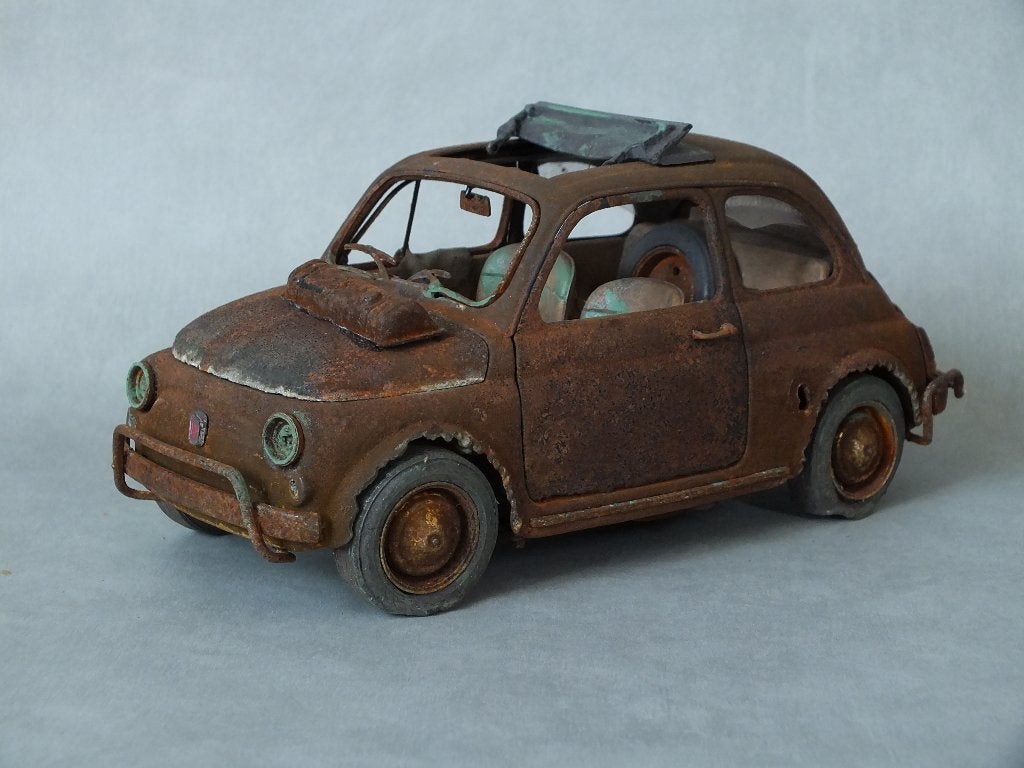 Fiat 500 schuurvondst 1:16, Ophalen of Verzenden, Gebruikt, Overige merken