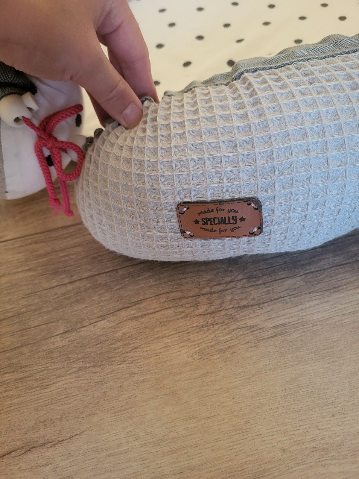 Babynestje grijs wafelstof / gestipt, Ophalen, Zo goed als nieuw, Overige typen