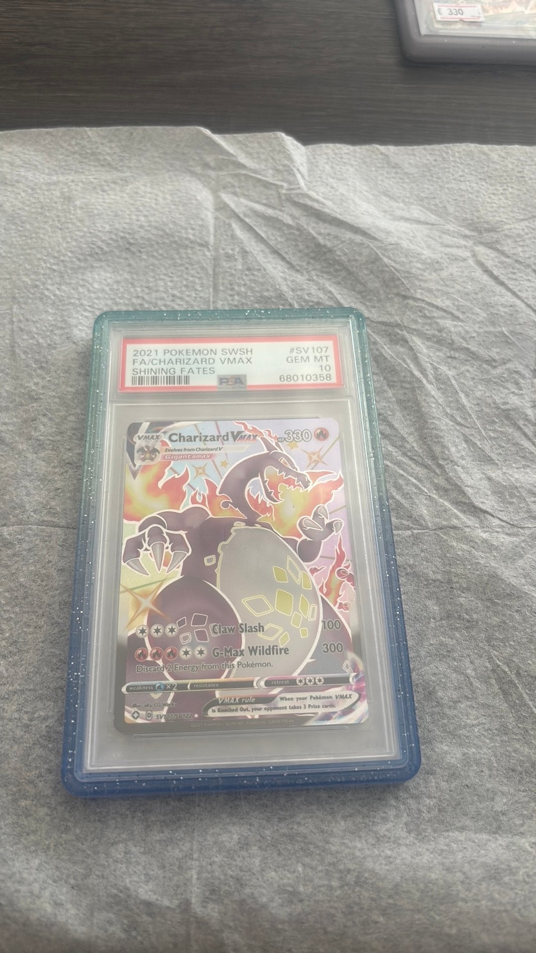 Charizard vmax psa10 SHINING FATES, Ophalen of Verzenden, Zo goed als nieuw
