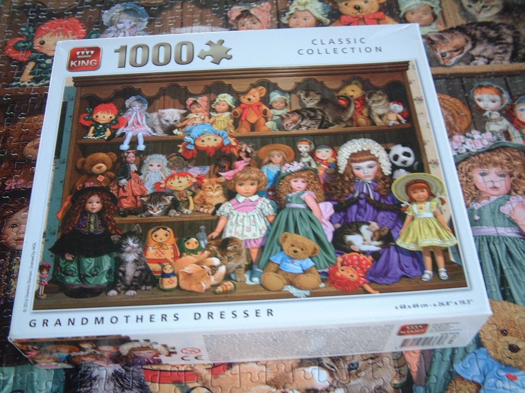 puzzel 1000 st.Grandmothers dresser -classic collection King, Ophalen of Verzenden, 500 t/m 1500 stukjes, Zo goed als nieuw, Legpuzzel