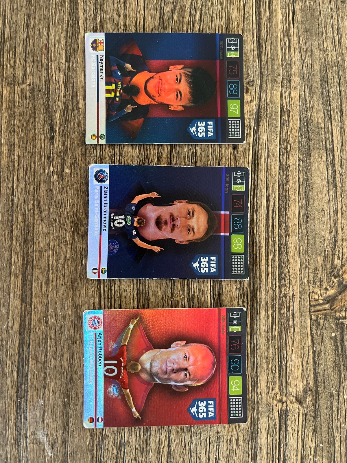 FIFA 365 Voetbal Kaarten Icons: Neymar, Ibrahimović, Robben, Ophalen of Verzenden, Gebruikt, Buitenlandse clubs, Spelerskaart