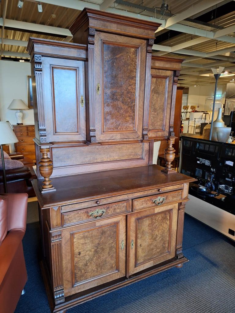 Antieke buffetkast kast 2 delig, Huis en Inrichting, Kasten | Buffetkasten, Ophalen, Gebruikt, 100 tot 150 cm, Klassiek, Antiek