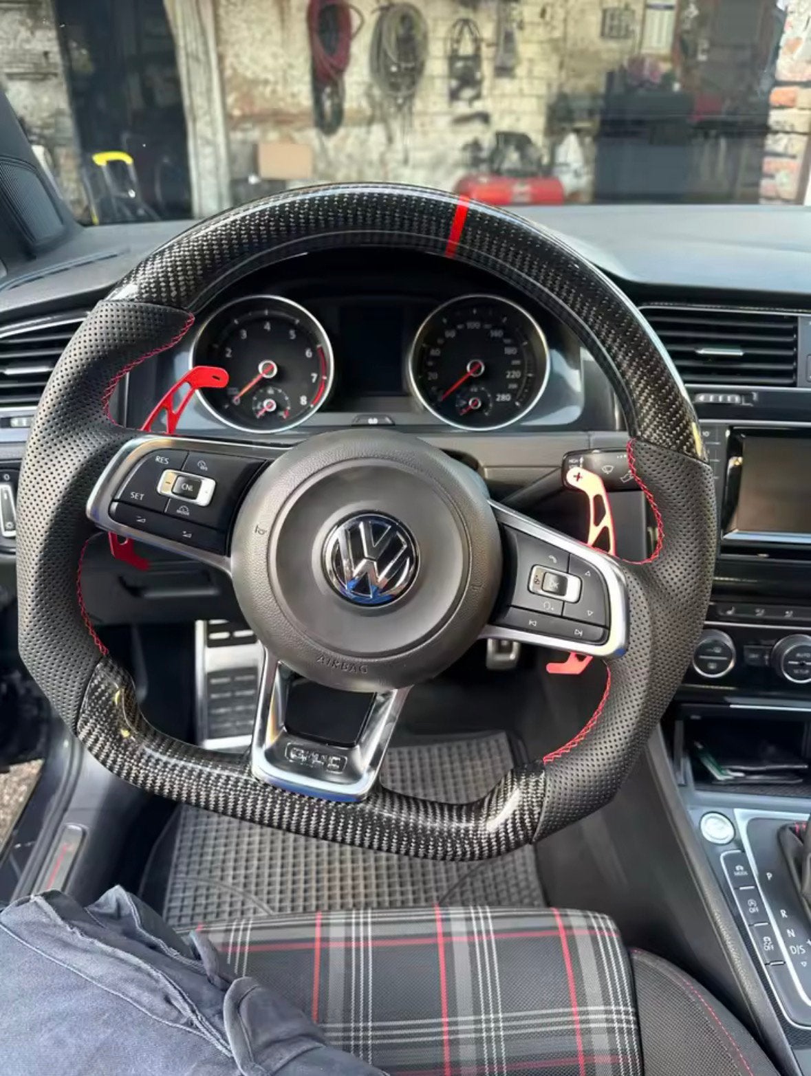 Volkswagen Golf 7 GTI DSG Carbon Sportstuur Flat Bottom, Ophalen of Verzenden
