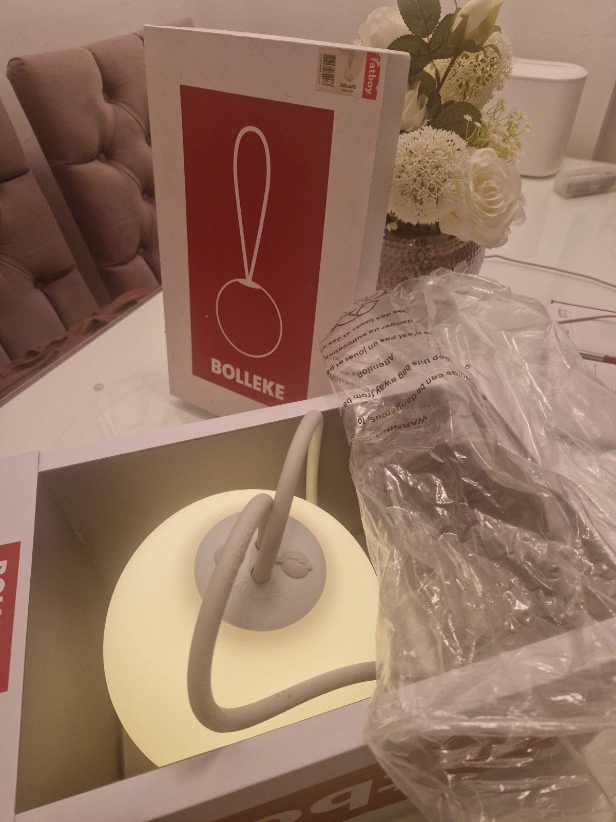 Fatboy Bolleke Draadloze Oplaadbare LED Lamp, Wit, Overige merken, Kunststof, Nieuw